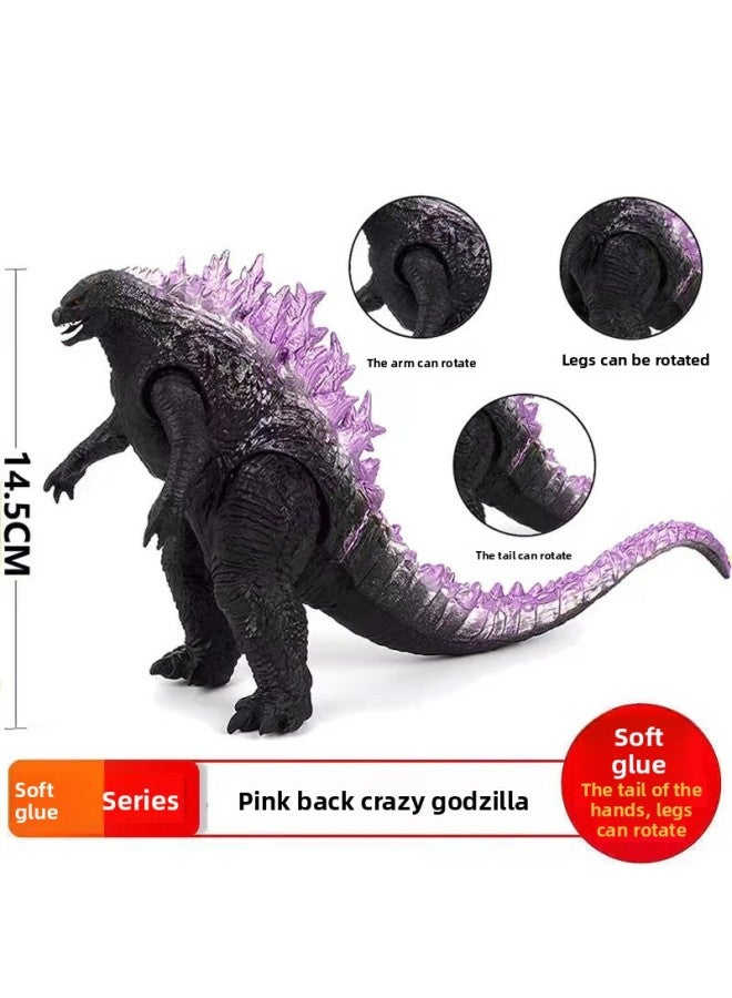 Godzilla Red Lotus Three-Headed Dragon Movie Toy Figure Soft Plastic Monster Mechanical Dinosaur Toy Wholesale 