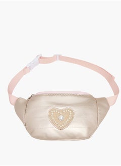 Little Missy Embellished Heart Waist Bag with Zip Closure  - Image 2