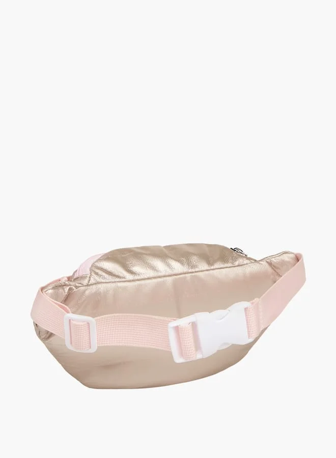 Little Missy Embellished Heart Waist Bag with Zip Closure
