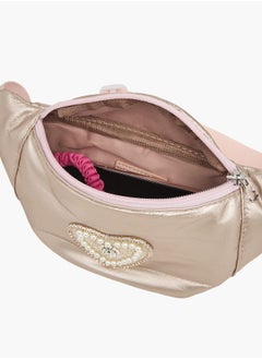Little Missy Embellished Heart Waist Bag with Zip Closure  - Image 5