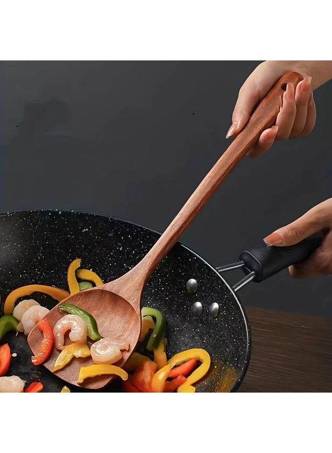 1pc Recycled Wood Spatula Heat Resistant Turner For Non Stick Cookware Pancakes Stir Frying - Image 1