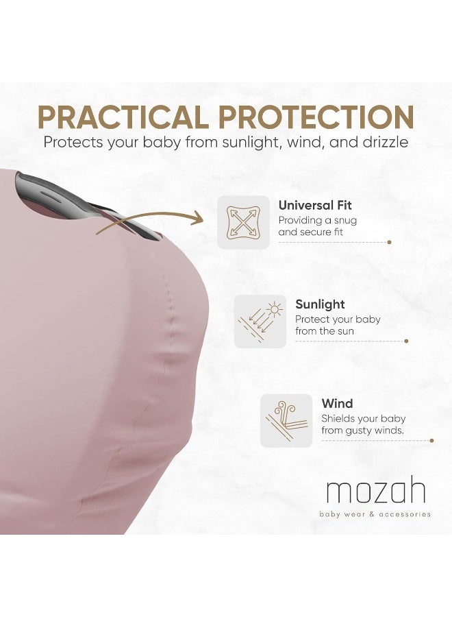 MOZAH غطاء متعدد الاستخدامات للأطفال من MOZAH: غطاء مقعد السيارة للأطفال 9 في 1، غطاء للرضاعة، غطاء لعربة التسوق والمزيد - Image 3