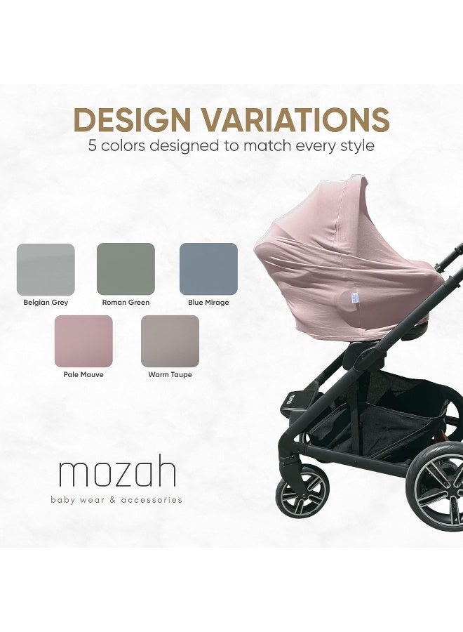 MOZAH غطاء متعدد الاستخدامات للأطفال من MOZAH: غطاء مقعد السيارة للأطفال 9 في 1، غطاء للرضاعة، غطاء لعربة التسوق والمزيد - Image 5
