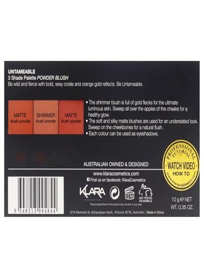 كلارا لمستحضرات التجميل باليت كونتور برونزي أحمر خدود وإضاءة من كلارا كوزمتكس - باليت مكياج للوجه بلمسة نهائية مطفية ولامعة - أنتيمابل - 0.35 أونصة - Image 4