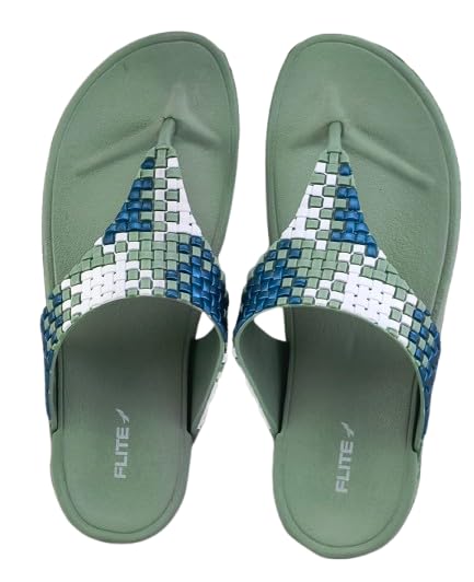 Flite Daily Use Thong Slippers for Women || Non-Slip & Anti-Skid Bathroom Slippers | Lightweight, Waterproof & Comfortable Casual Flip-Flops (Pista, UK Footwear Size System, Adult, Women, Numeric, Medium, 3) - Image 5