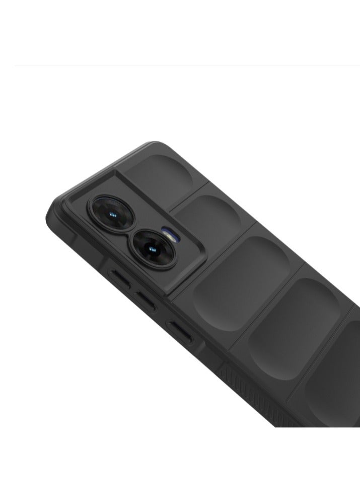 for Motorola G35 5G Case Cover, Heavy Duty 4D Striped Pattern Sensory Soft Silicone Full Portection Shockproof Phone Case for Motorola G35 5G, Black - Image 2