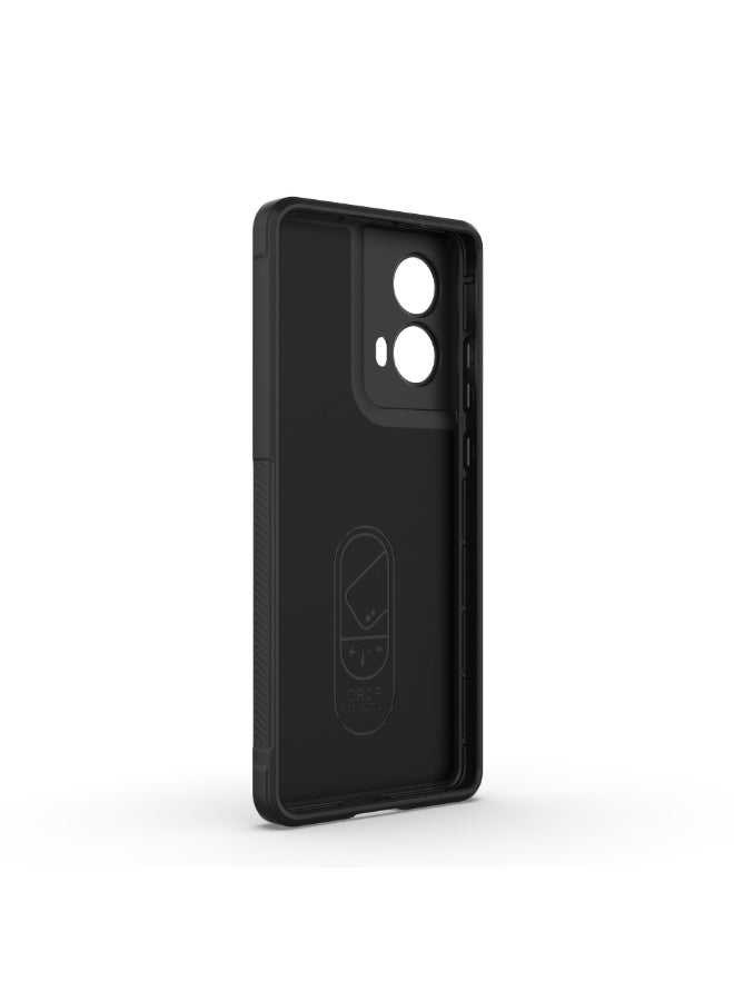 for Motorola G35 5G Case Cover, Heavy Duty 4D Striped Pattern Sensory Soft Silicone Full Portection Shockproof Phone Case for Motorola G35 5G, Black - Image 5