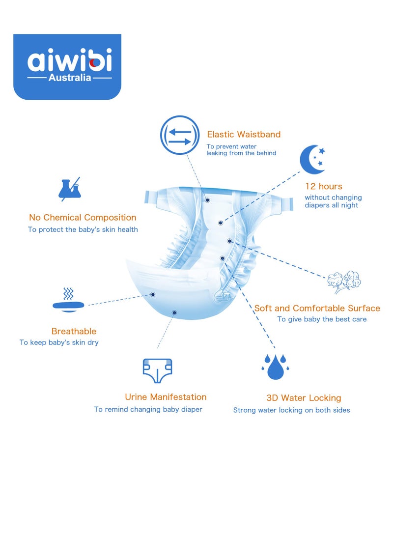 aiwibi Ultra-Thin Premium Baby Pants Diaper- Size (3) Medium 26 Pcs (6-11kg) Super Soft and Ultra Thin, Anti-irritation Pants Baby Nappy Pants, Super Absorption, 360 Stretchy Waistband - Image 2