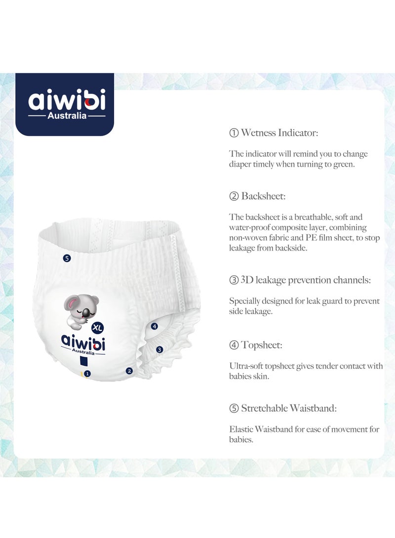 aiwibi Ultra-Thin Premium Baby Pants Diaper- Size (3) Medium 26 Pcs (6-11kg) Super Soft and Ultra Thin, Anti-irritation Pants Baby Nappy Pants, Super Absorption, 360 Stretchy Waistband - Image 5