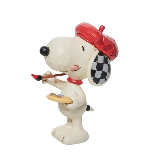 Enesco Jim Shore Peanuts Mini Snoopy Artist Figurine 32 Inch Multicolor - Image 1