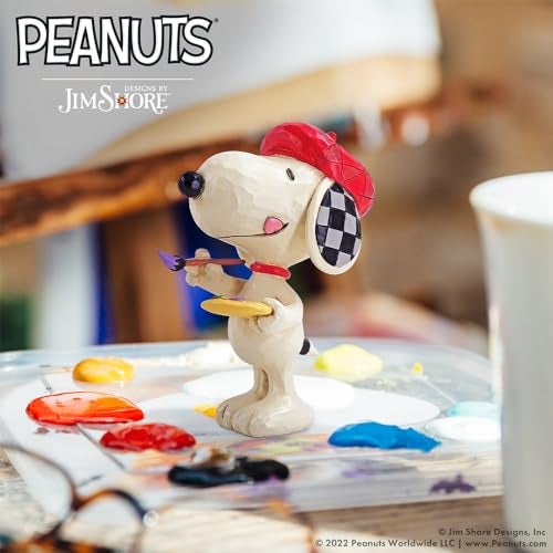 Enesco Jim Shore Peanuts Mini Snoopy Artist Figurine 32 Inch Multicolor - Image 3