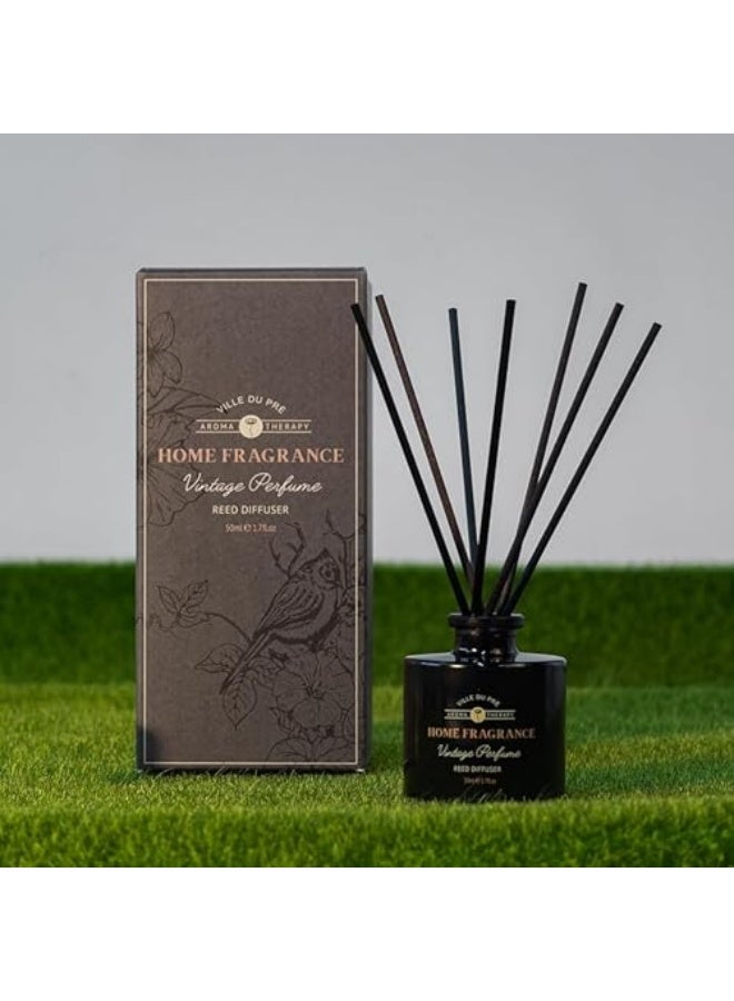 HOME DWELL Ville Du Pre Aroma Therapy - Vintage Perfume 50ml Reed Diffuser- Relaxing Scent for Stress Relief and Calm - Image 2