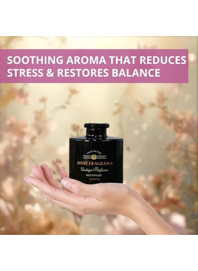 HOME DWELL Ville Du Pre Aroma Therapy - Vintage Perfume 50ml Reed Diffuser- Relaxing Scent for Stress Relief and Calm - Image 4