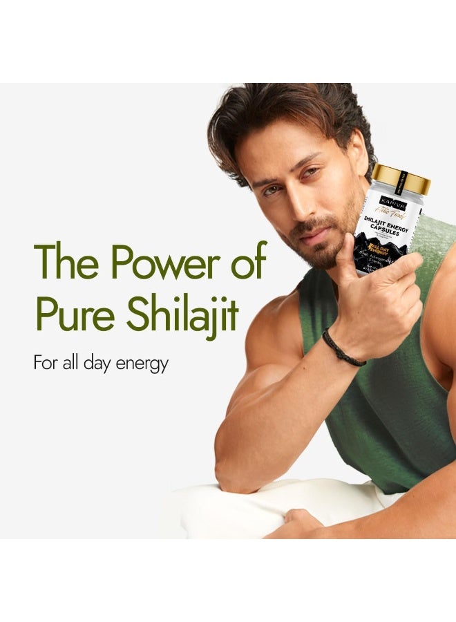 Kapiva Shilajit/Shilajeet Energy 60 Capsules | Made with 100% Pure Shilajit | For All Day Energy & Stamina | With Ashwagandha,Gokshura | Contains 12 Vitamins & 13 Minerals - Image 2