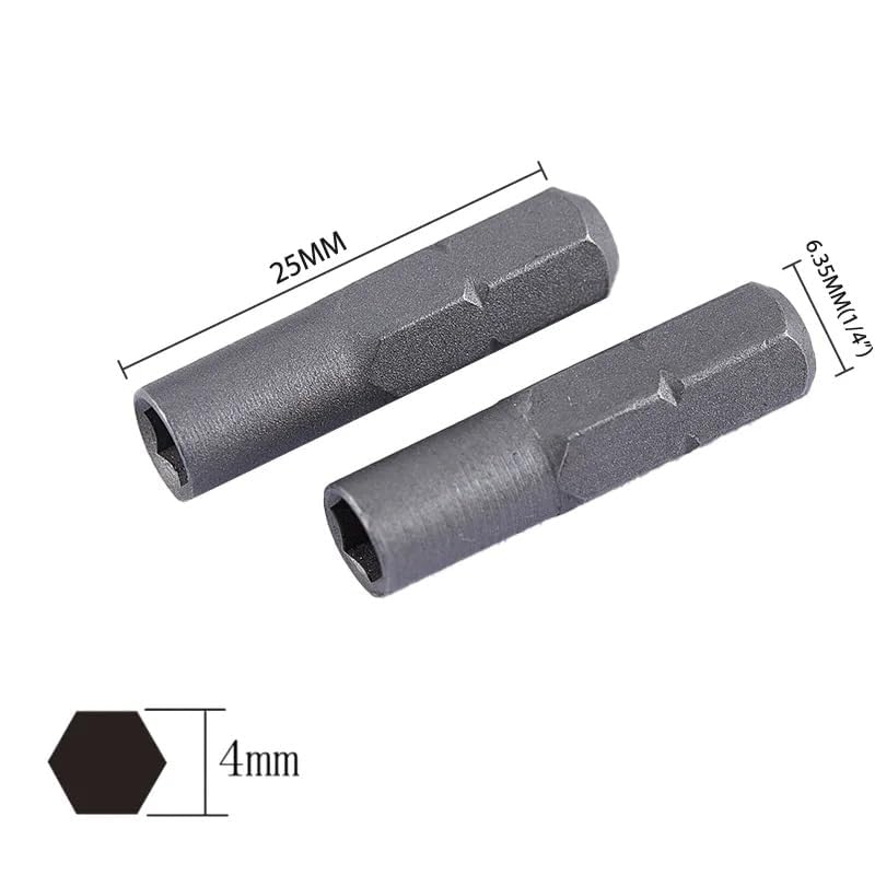 TorSor 3 Pack Screw Driver Bit Adapter Standard 6.35mm 1/4" Outside To System 4mm Inside Micro Bit Hex Socket Shank for Manual Electric Tool Adaptor Holder Precision Bits Set Screwdriver Converter - Image 3