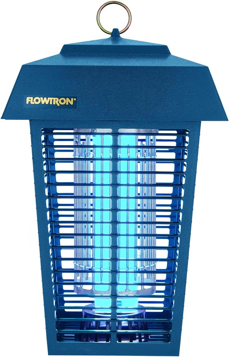 Flowtron Bug Zapper, 1 Acre of Outdoor Coverage with Powerful 40W Bulb & 5600V Instant Killing Grid, Electric Insect, Fly & Mosquito Zapper, Made in The USA - Blue Color - Image 1
