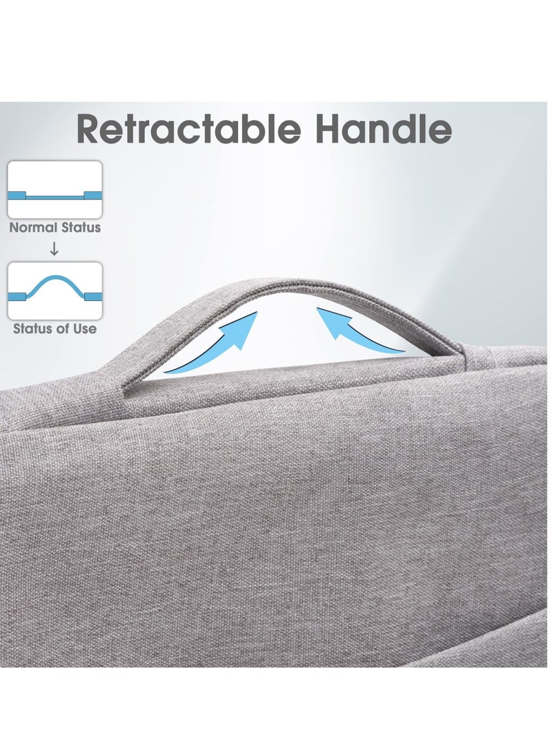 Captaintech 13 inch Laptop Sleeve Bag Compatible with MacBook Air Mac Pro M1 Surface Lenovo Dell HP Computer Bag Accessories Polyester Case with Pocket Gray - Image 2