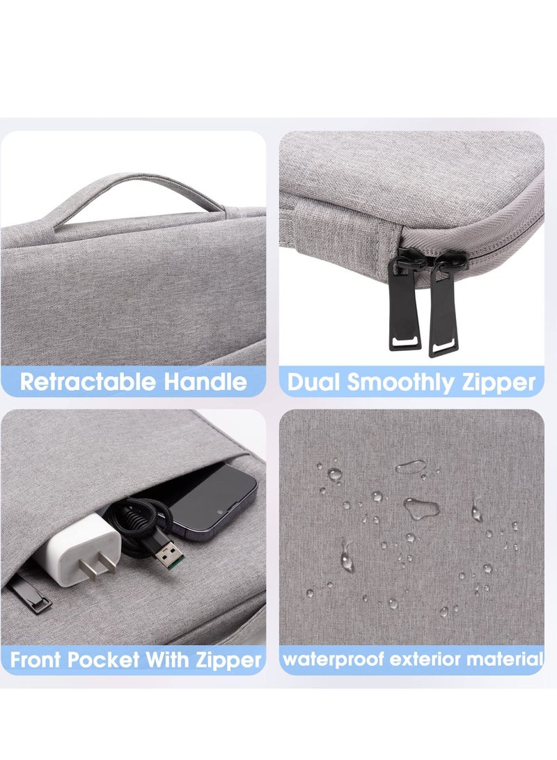 Captaintech 13 inch Laptop Sleeve Bag Compatible with MacBook Air Mac Pro M1 Surface Lenovo Dell HP Computer Bag Accessories Polyester Case with Pocket Gray - Image 5