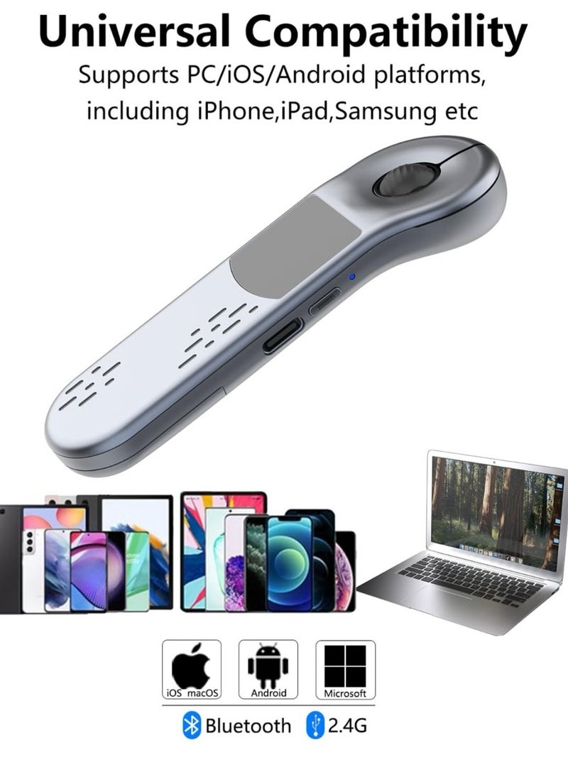 تراديو ماوس هوائي ليزر لاسلكي، جهاز تحكم عن بُعد متعدد الوظائف لتيك توك والعروض التقديمية، وضع مزدوج بلوتوث و2.4G - Image 2