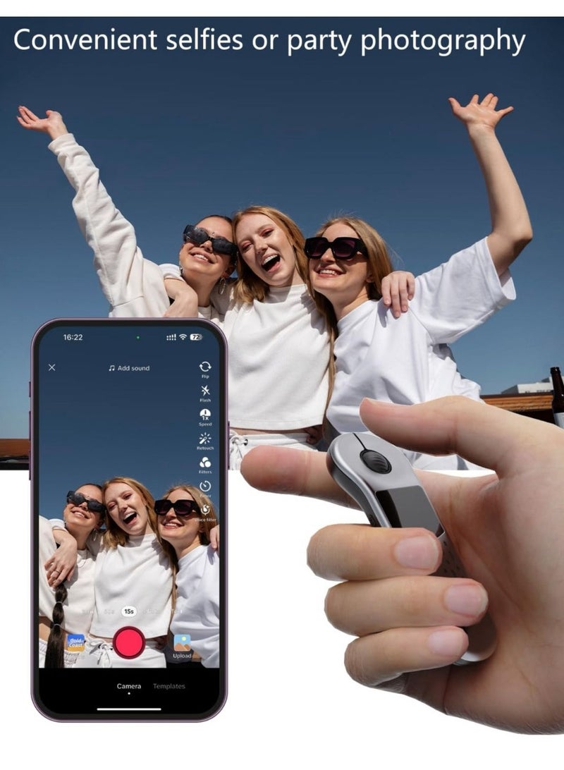 تراديو ماوس هوائي ليزر لاسلكي، جهاز تحكم عن بُعد متعدد الوظائف لتيك توك والعروض التقديمية، وضع مزدوج بلوتوث و2.4G - Image 4