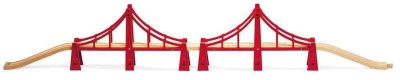 BRIO World - 33683 Double Suspension Bridge | Toy Train Set Accessory for Kids & Toddlers Age 3 and Up | Compatible with All BRIO Railway Sets | FSC Certified - Image 3