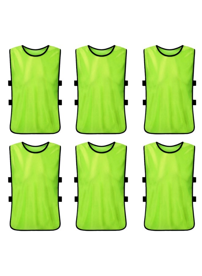 6-Piece Cricket Soccer Pinnies Quick Drying Football Team Training Bibs Sports Vests - Image 1