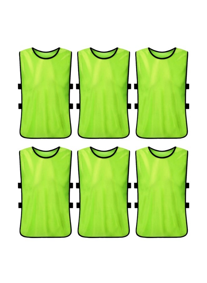 6-Piece Cricket Soccer Pinnies Quick Drying Football Team Training Bibs Sports Vests - Image 2