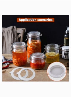 Y&D Silicone Jar Gaskets, SYOSI 8 Pieces Replacement Seals Airtight Gasket Sealing Rings for Regular Mouth Canning 3.75 Inches (White)  - Image 3