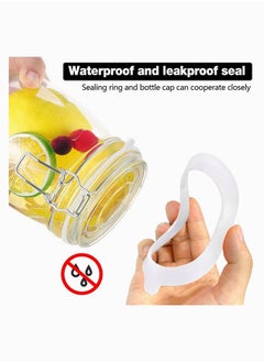 Y&D Silicone Jar Gaskets, SYOSI 8 Pieces Replacement Seals Airtight Gasket Sealing Rings for Regular Mouth Canning 3.75 Inches (White)  - Image 4