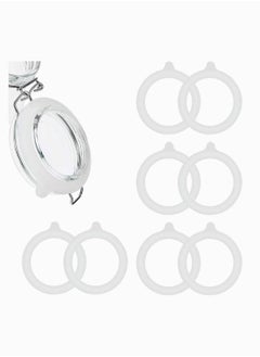 Y&D Silicone Jar Gaskets, SYOSI 8 Pieces Replacement Seals Airtight Gasket Sealing Rings for Regular Mouth Canning 3.75 Inches (White)  - Image 1