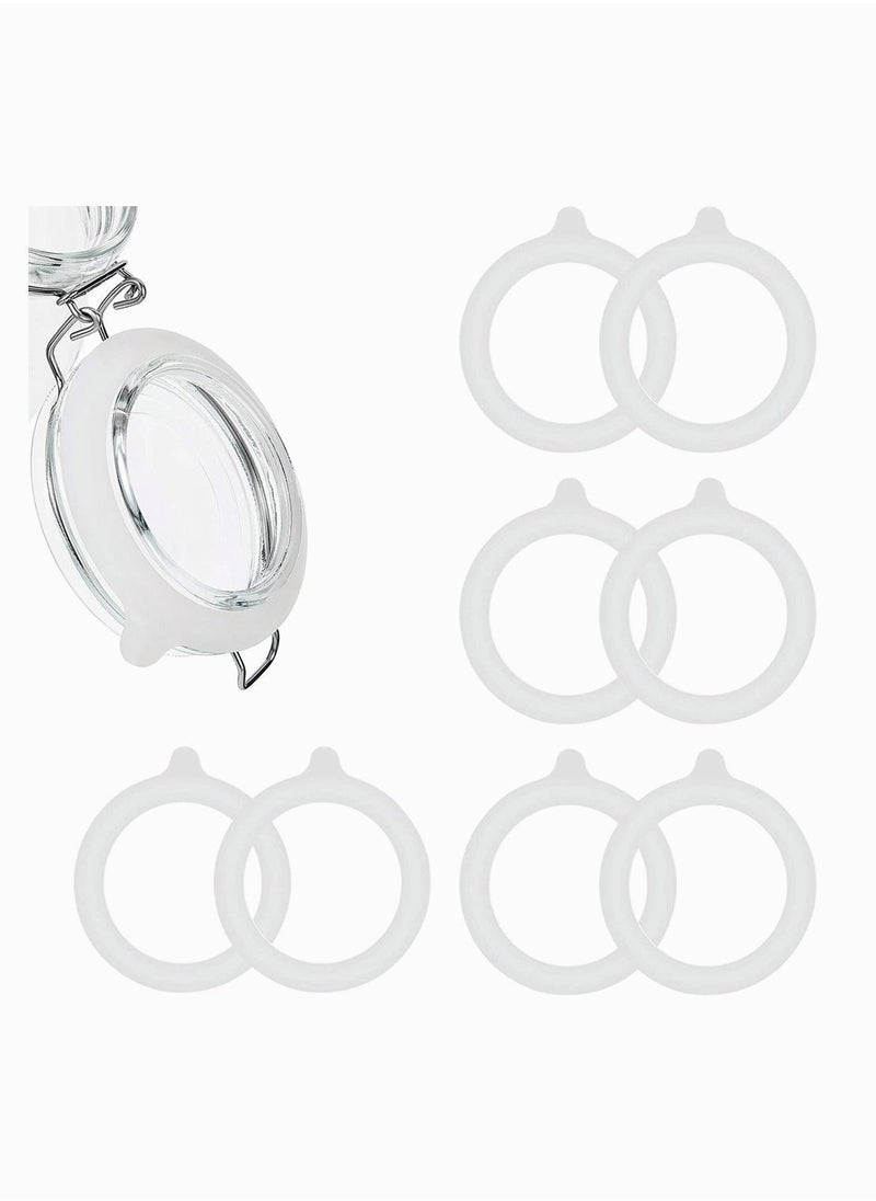 Y&D Silicone Jar Gaskets, SYOSI 8 Pieces Replacement Seals Airtight Gasket Sealing Rings for Regular Mouth Canning 3.75 Inches (White)  - Image 1
