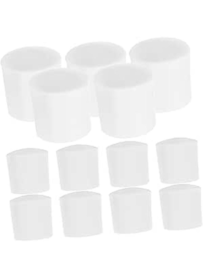 30pcs White Plastic Door Stopper Replacement Tips Wall Protection Bumper Covers - Image 1