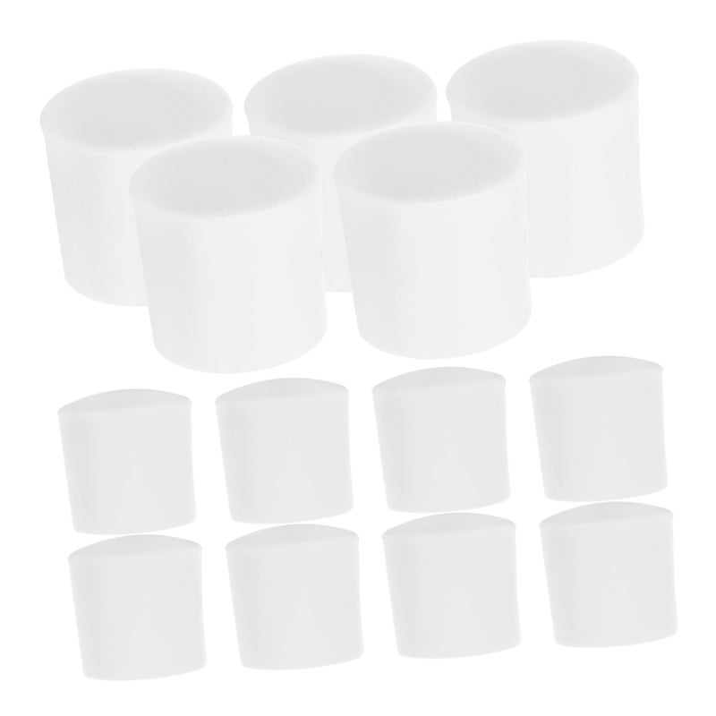 30pcs White Plastic Door Stopper Replacement Tips Wall Protection Bumper Covers - Image 2