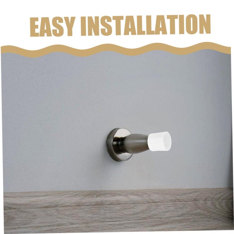 30pcs White Plastic Door Stopper Replacement Tips Wall Protection Bumper Covers - Image 4