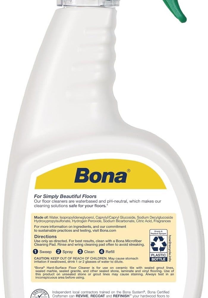 Bona Hard-Surface Floor Cleaner Spray, Citrus Scented, 32 Fl Oz - Image 3