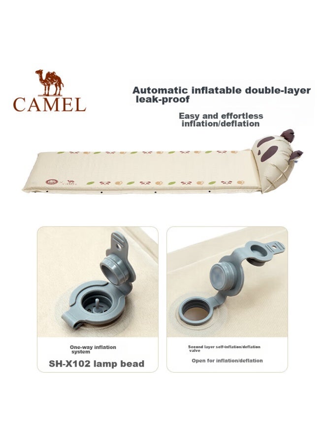 camel Camel Outdoor Automatic Inflatable Mat, Tent Ground Pad, Camping Moisture-proof Mat, Thickened Picnic Mat, 1j32267486, Pine Green - Image 3