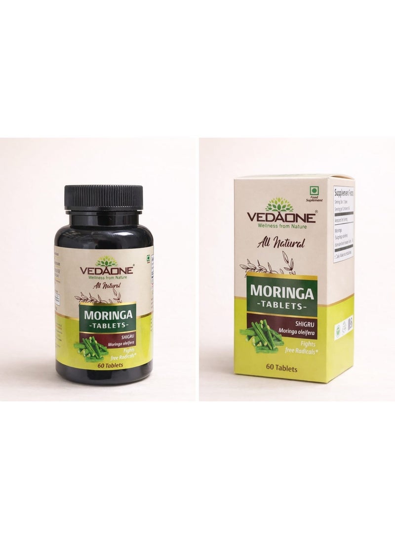 VEDAONE Moringa Tablets 750mg (60 Tablets) | 100% Organic Superfood | Immunity, Energy & Digestion Support - Image 4