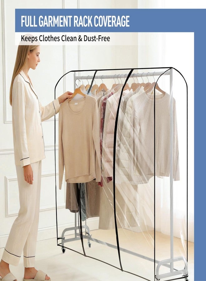 Moucas Clear Garment Rack Cover 71" L x 20" W x 60" H, Clothes Rack Cover with Reinforced Double Zippers, Waterproof PEVA Dustproof Protection - Cover Only, Rack Not Included - Image 5