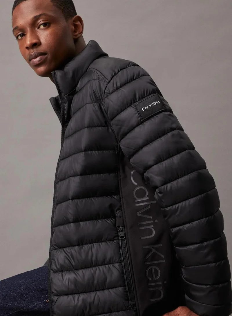 Calvin Klein Ck Black Recycled Puffer Jacket for Men | Best Price UAE