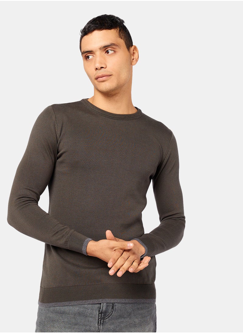 TOWN TEAM - Contrast Stripe Pullover - Image 1