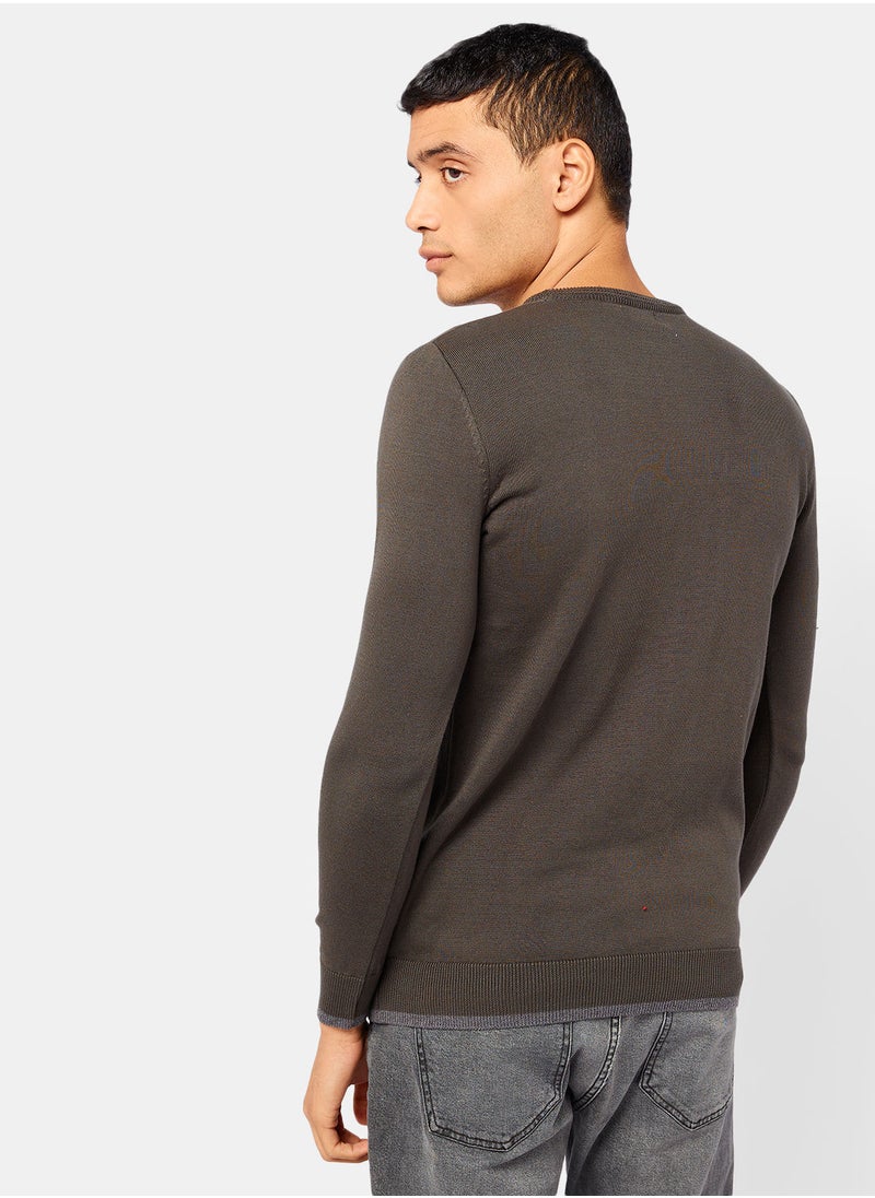 TOWN TEAM - Contrast Stripe Pullover - Image 1