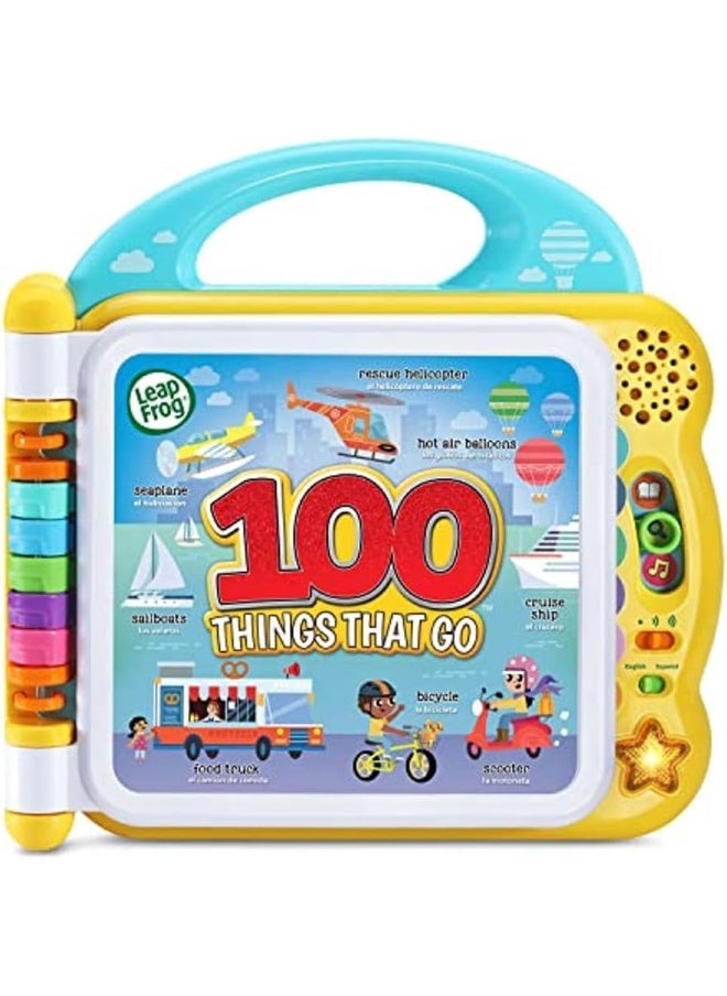 LeapFrog 100 Things That Go, Interactive Bilingual Vehicle Book For Toddlers, Teaches Transportation Words And Sounds, Fun Early Learning Toy For Ages 18 Months To 4 Years  - Image 1