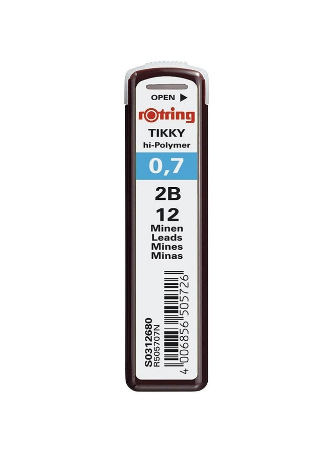 rOtring Tikky Mechanical Pencil Set, HB 0.7 mm, Burgundy, Includes 12 Leads and Eraser - Image 4