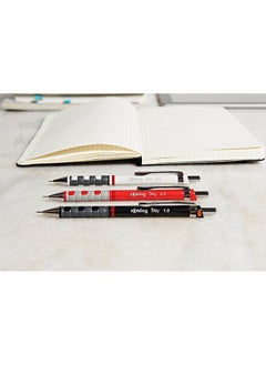 Rotring rOtring Tikky Mechanical Pencil Set, HB 0.7 mm, Burgundy, Includes 12 Leads and Eraser  - Image 2