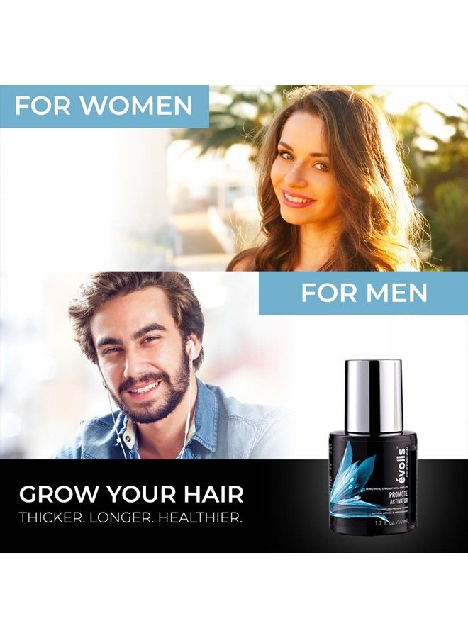 evolis évolis PROMOTE Activator Hair Regrowth Treatment | Weightless, Non-Greasy Scalp Treatment to Boost Hair Growth | Hair Growth Serum Lengthens, Protects Hair - Keratin Hair Regrowth Treatment (1.7 fl oz - Image 5