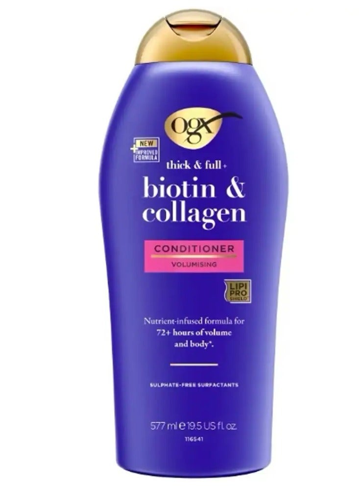 OGX Thick Full Biotin Collagen Volumising Conditioner Fine Hair 577ml