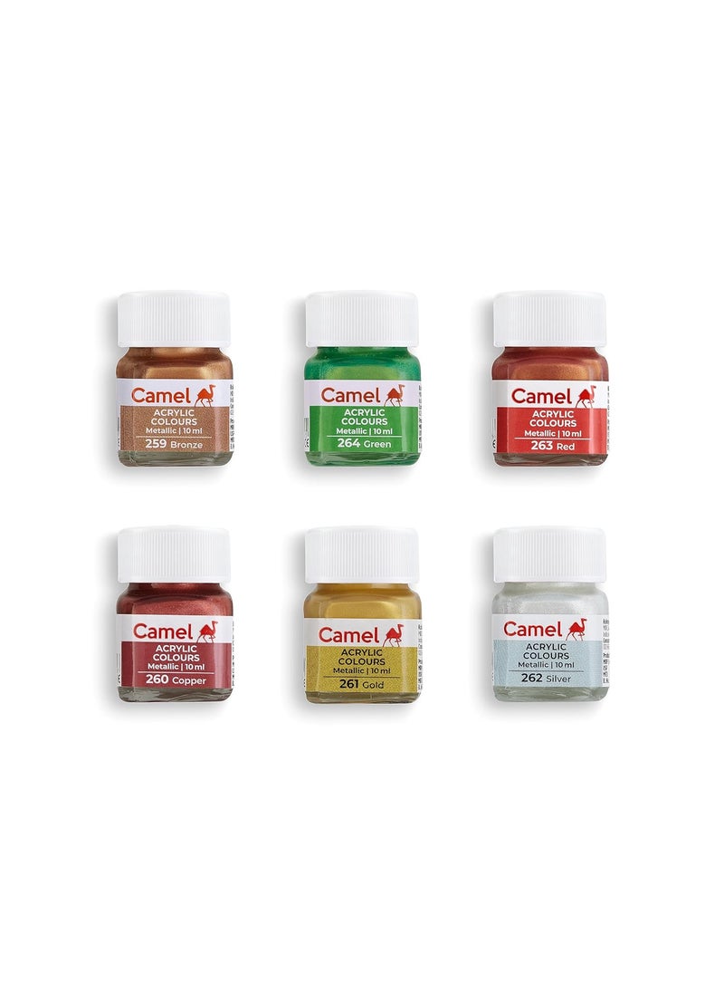 camel Camel Fabrica Acrylic Metallic Color - 10ml each, 6 Shades  - Image 3