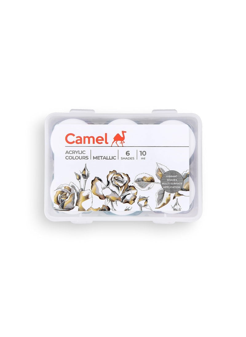 camel Camel Fabrica Acrylic Metallic Color - 10ml each, 6 Shades  - Image 1
