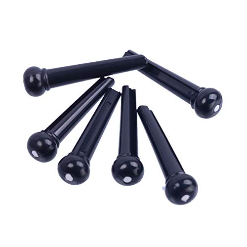 SIKO REEDS-6Pcs Black Acoustic Guitar ABS Plastic Bridge Pins - Image 5