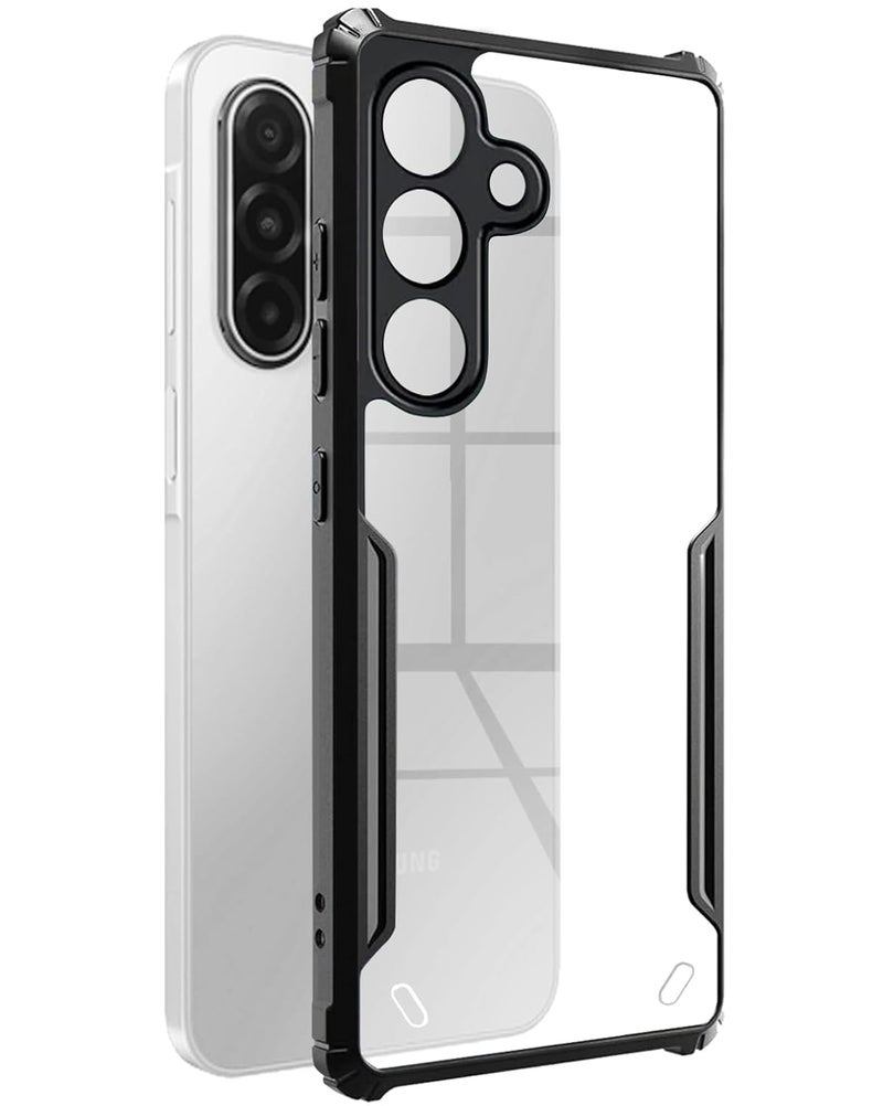 SPAZY CASE ® Samsung Galaxy M17 5G Back Cover | Transparent Crystal Clear Hard PC Back Case with TPU Bumper, Drop Protection Case Cover for Samsung Galaxy M17 5G - Image 1